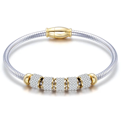 Drop Shipping Fashion Woman Bracelet and Bangles With Magnetic Clasp Women Stainless Steel Bracelet Bangles Jewelry Wholesale
