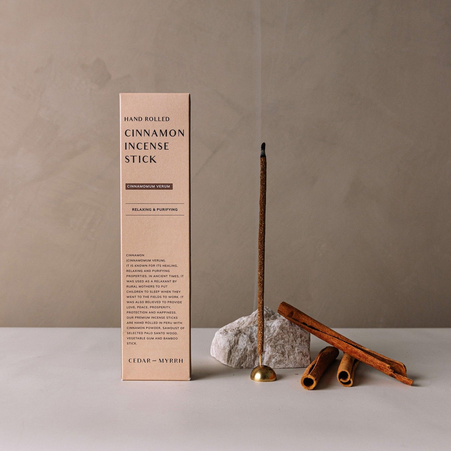 Cinnamon Incense Sticks – 7 Hand-Rolled Sticks from Peru