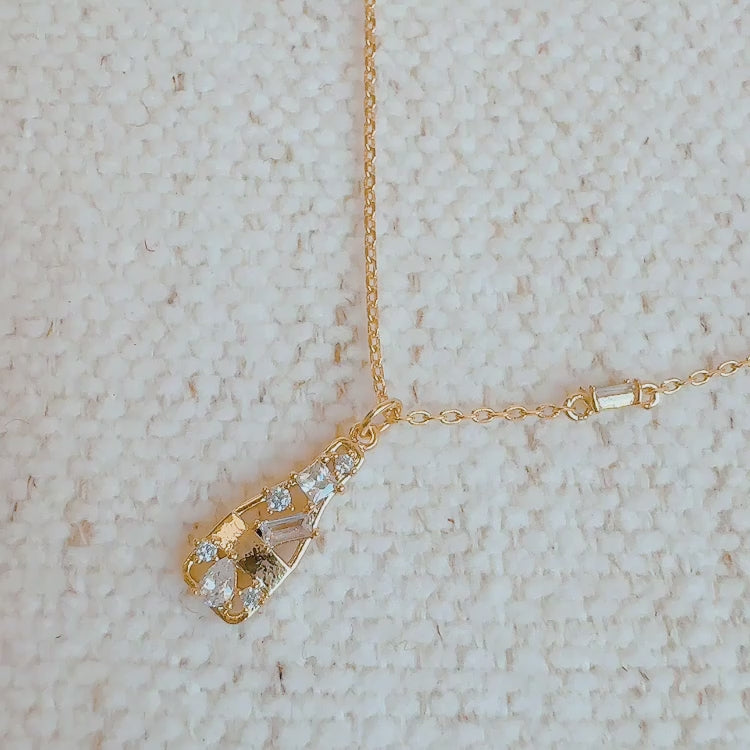 Pop the Bottle Paved Pendant Necklace