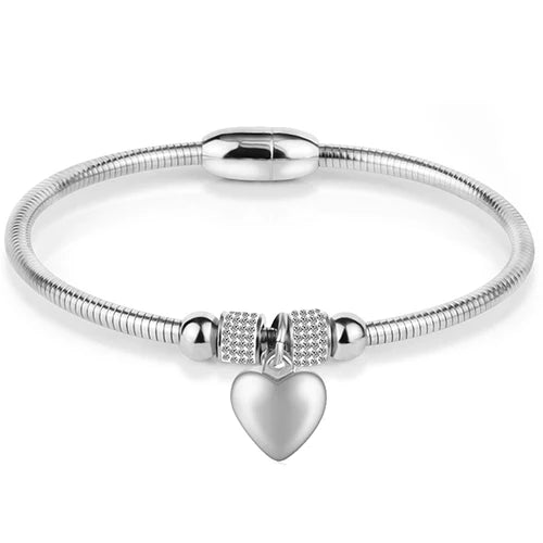 Drop Shipping Fashion Woman Bracelet and Bangles With Magnetic Clasp Women Stainless Steel Bracelet Bangles Jewelry Wholesale