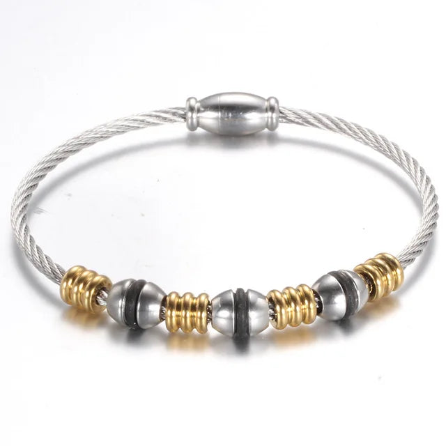 Drop Shipping Fashion Woman Bracelet and Bangles With Magnetic Clasp Women Stainless Steel Bracelet Bangles Jewelry Wholesale