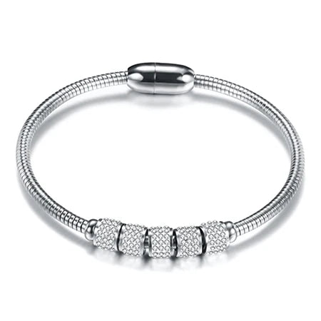 Drop Shipping Fashion Woman Bracelet and Bangles With Magnetic Clasp Women Stainless Steel Bracelet Bangles Jewelry Wholesale