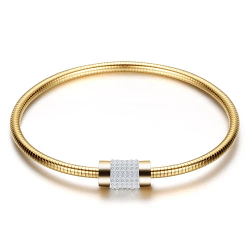 Drop Shipping Fashion Woman Bracelet and Bangles With Magnetic Clasp Women Stainless Steel Bracelet Bangles Jewelry Wholesale