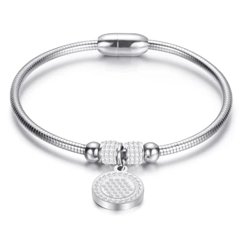 Drop Shipping Fashion Woman Bracelet and Bangles With Magnetic Clasp Women Stainless Steel Bracelet Bangles Jewelry Wholesale