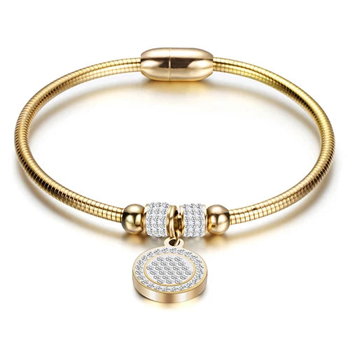 Drop Shipping Fashion Woman Bracelet and Bangles With Magnetic Clasp Women Stainless Steel Bracelet Bangles Jewelry Wholesale