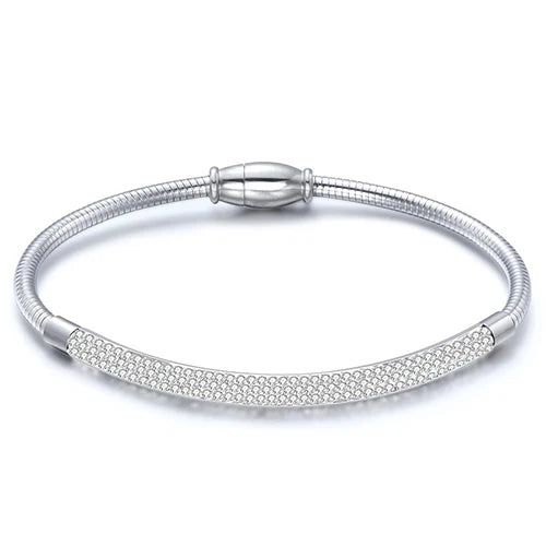 Drop Shipping Fashion Woman Bracelet and Bangles With Magnetic Clasp Women Stainless Steel Bracelet Bangles Jewelry Wholesale