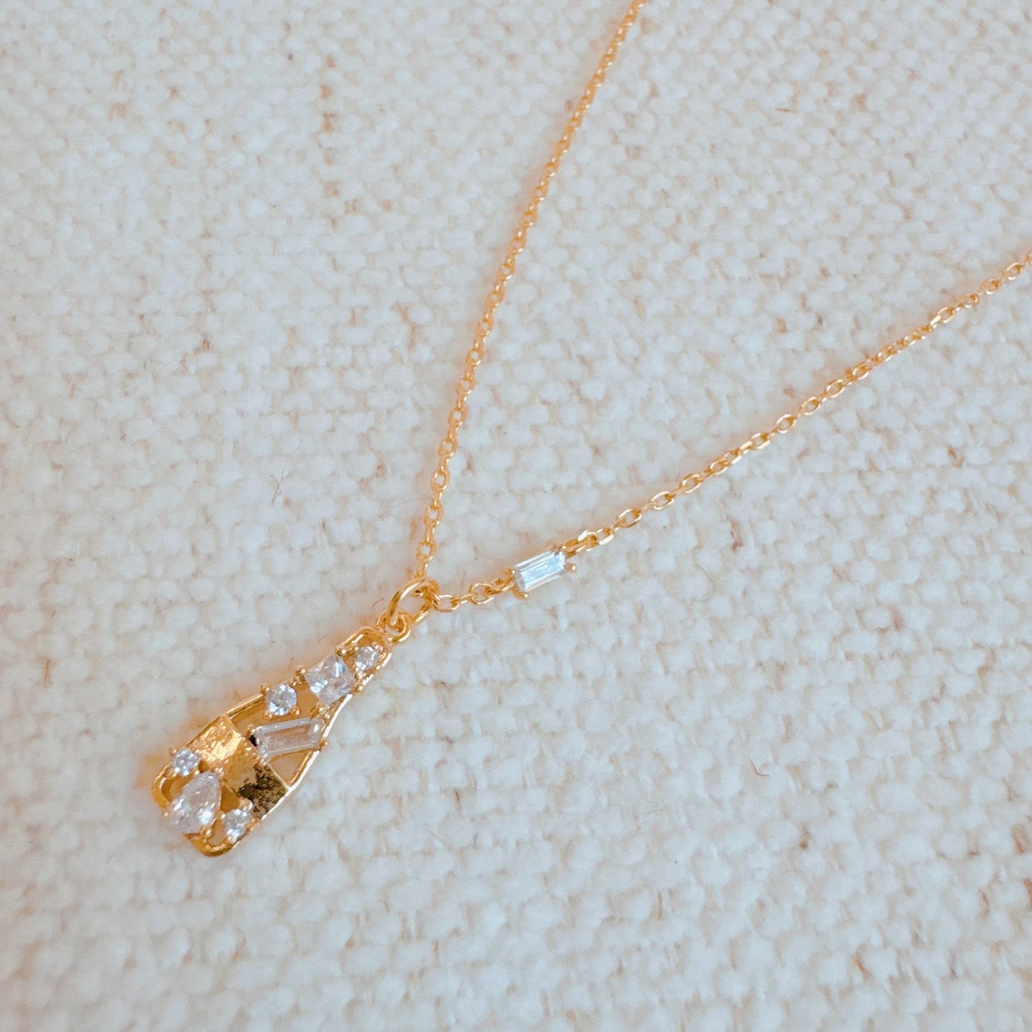 Pop the Bottle Paved Pendant Necklace