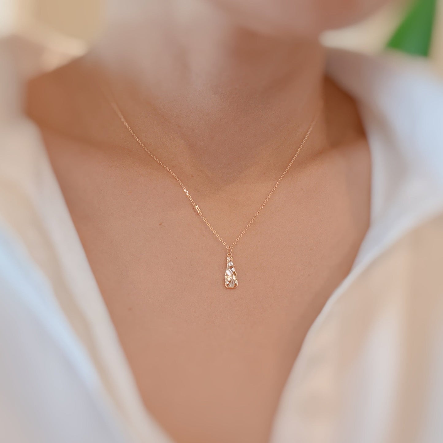 Pop the Bottle Paved Pendant Necklace