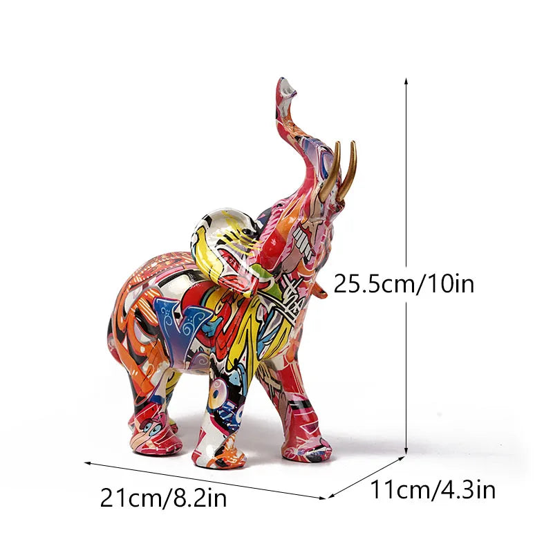 Vilead Graffiti Elephant Sculpture