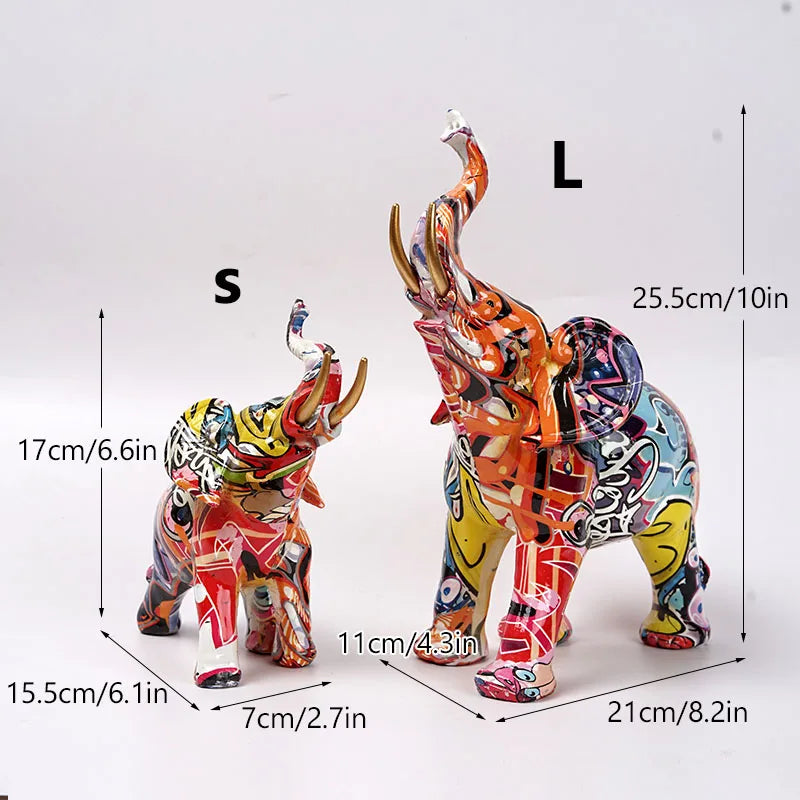 Vilead Graffiti Elephant Sculpture