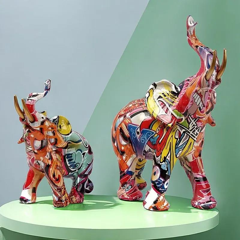 Vilead Graffiti Elephant Sculpture