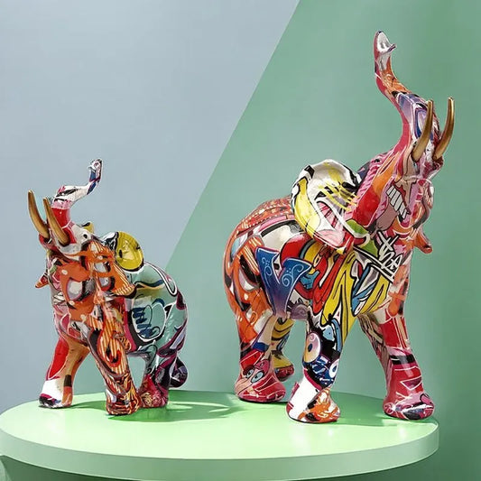 Vilead Graffiti Elephant Sculpture