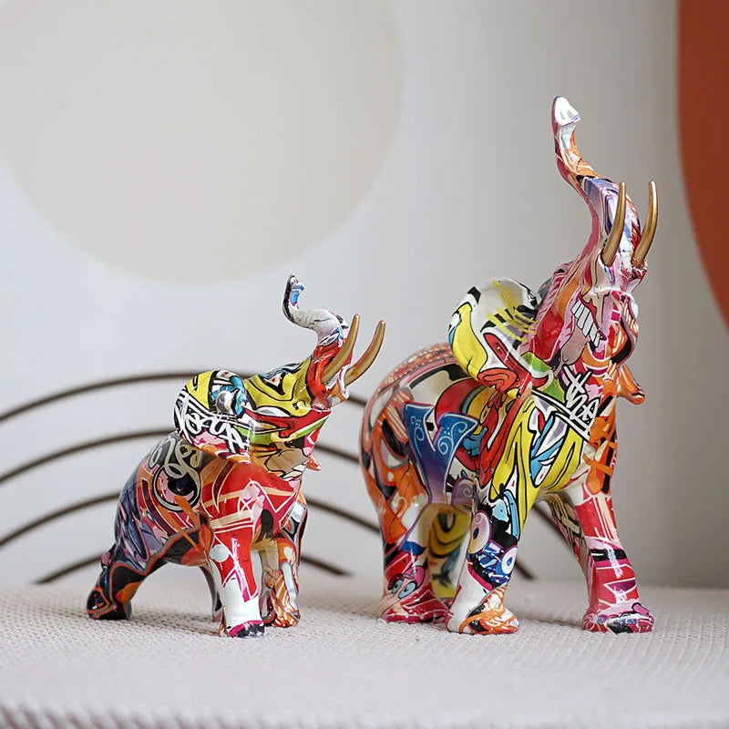 Vilead Graffiti Elephant Sculpture