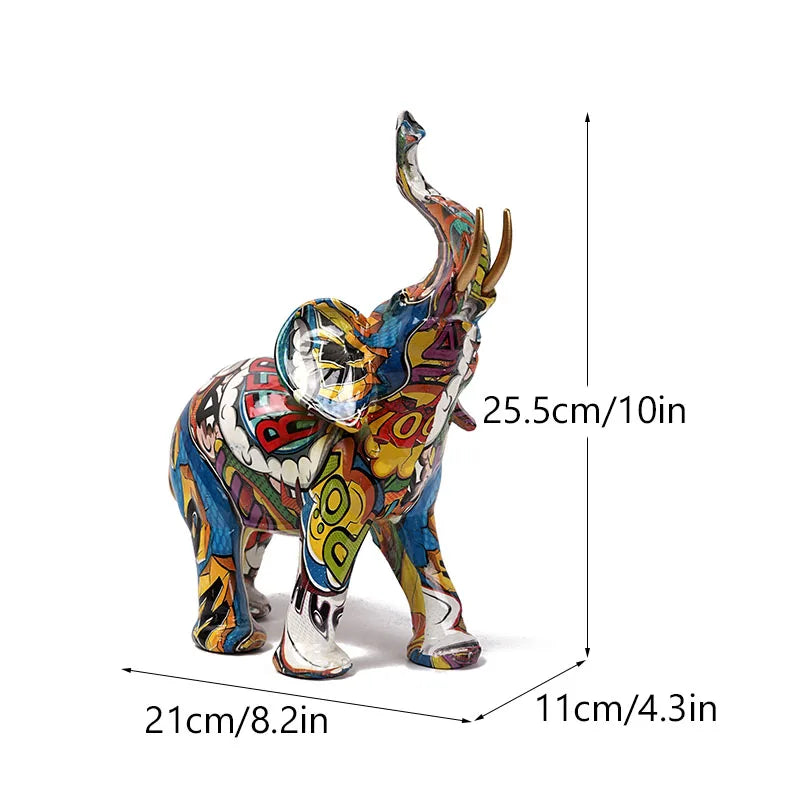 Vilead Graffiti Elephant Sculpture